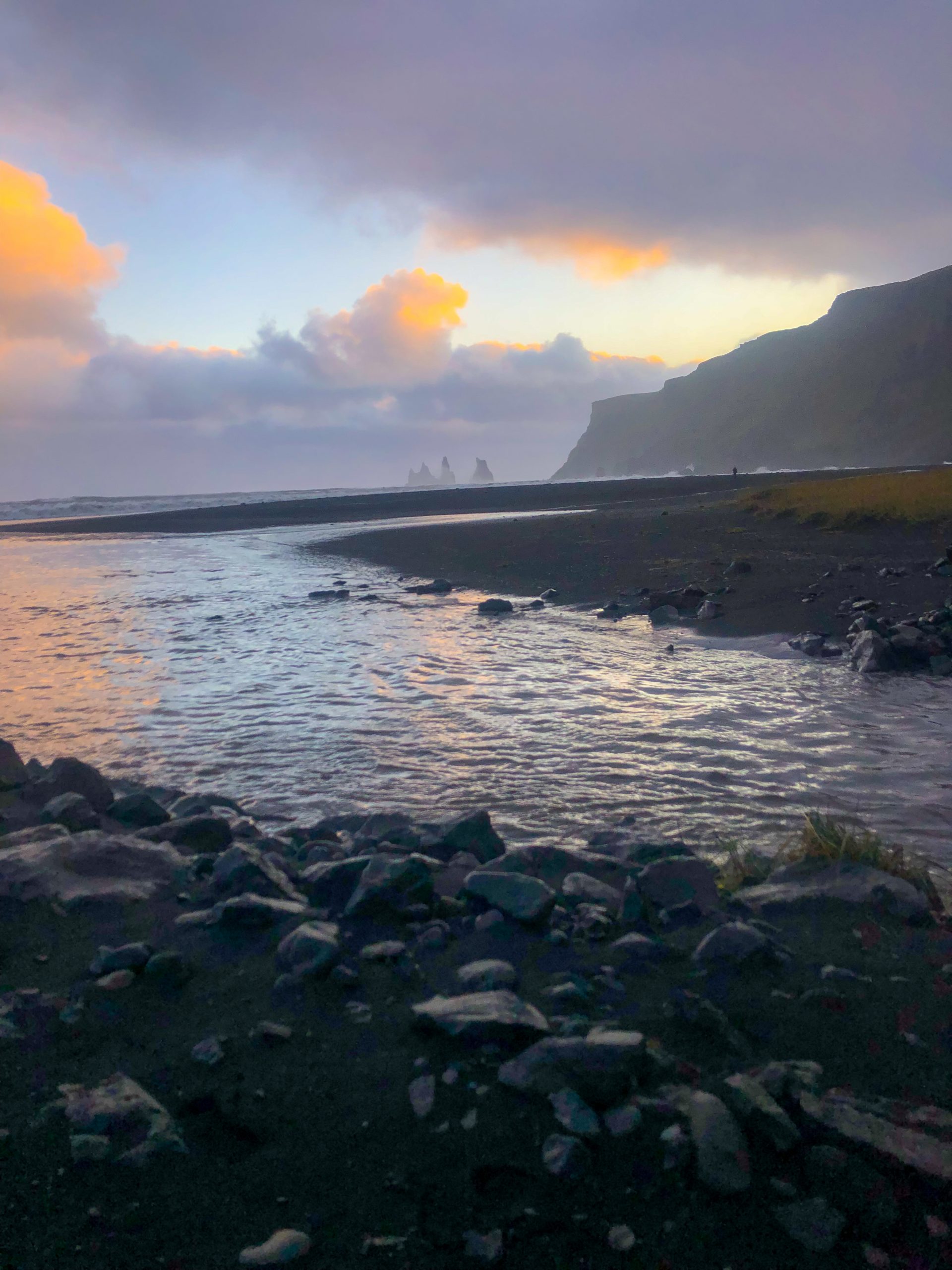 Black Sand Beach in Vík, Island