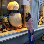 Schaufenster mit Puffin in Reykjavík, Islands Hauptstadt