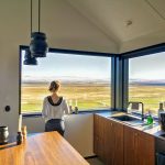 Aussicht aus der Svartaborg, Ferienhaus in Island