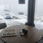 Schneesturm in Island