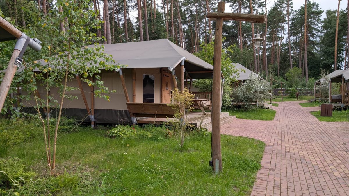 Wertet den ganzen Urlaub auf: eine besondere Unterkunft wie diese Glamping-Zelte Glamping-Zelt im Seregetipark