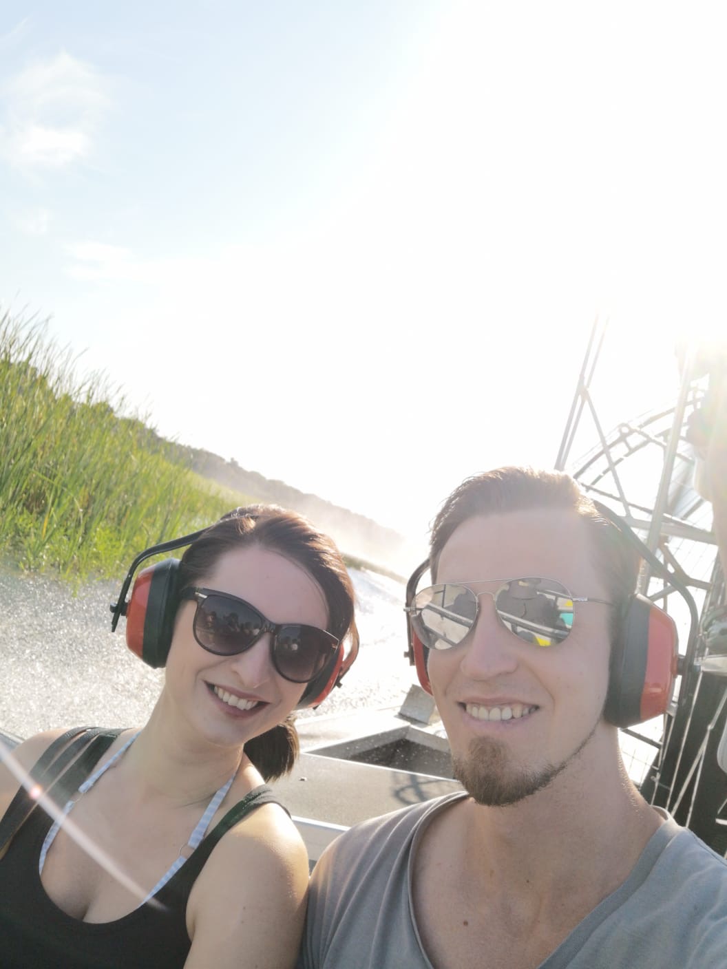 Leider sind die Airboats extrem laut, Gehörschutz gehört zur Standardausrüstung 5 Ausflugsziele für Familien in Florida (Region Orlando)