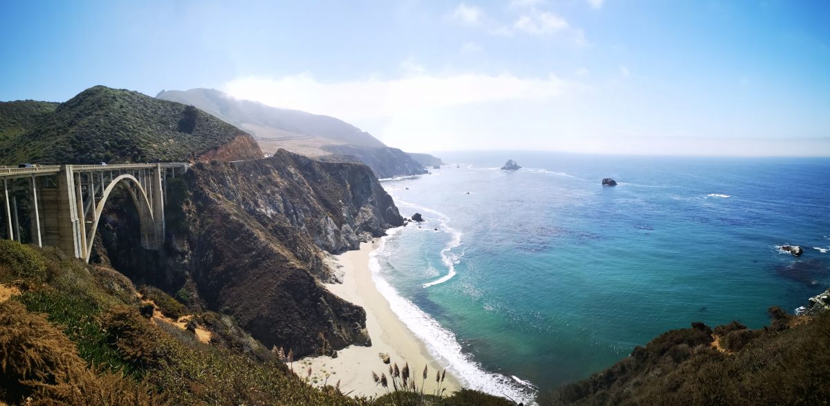 Roadtrip USA Westen: Big Sur mit Bixby Bridge am Highway One (Pacific Coast Highway)
