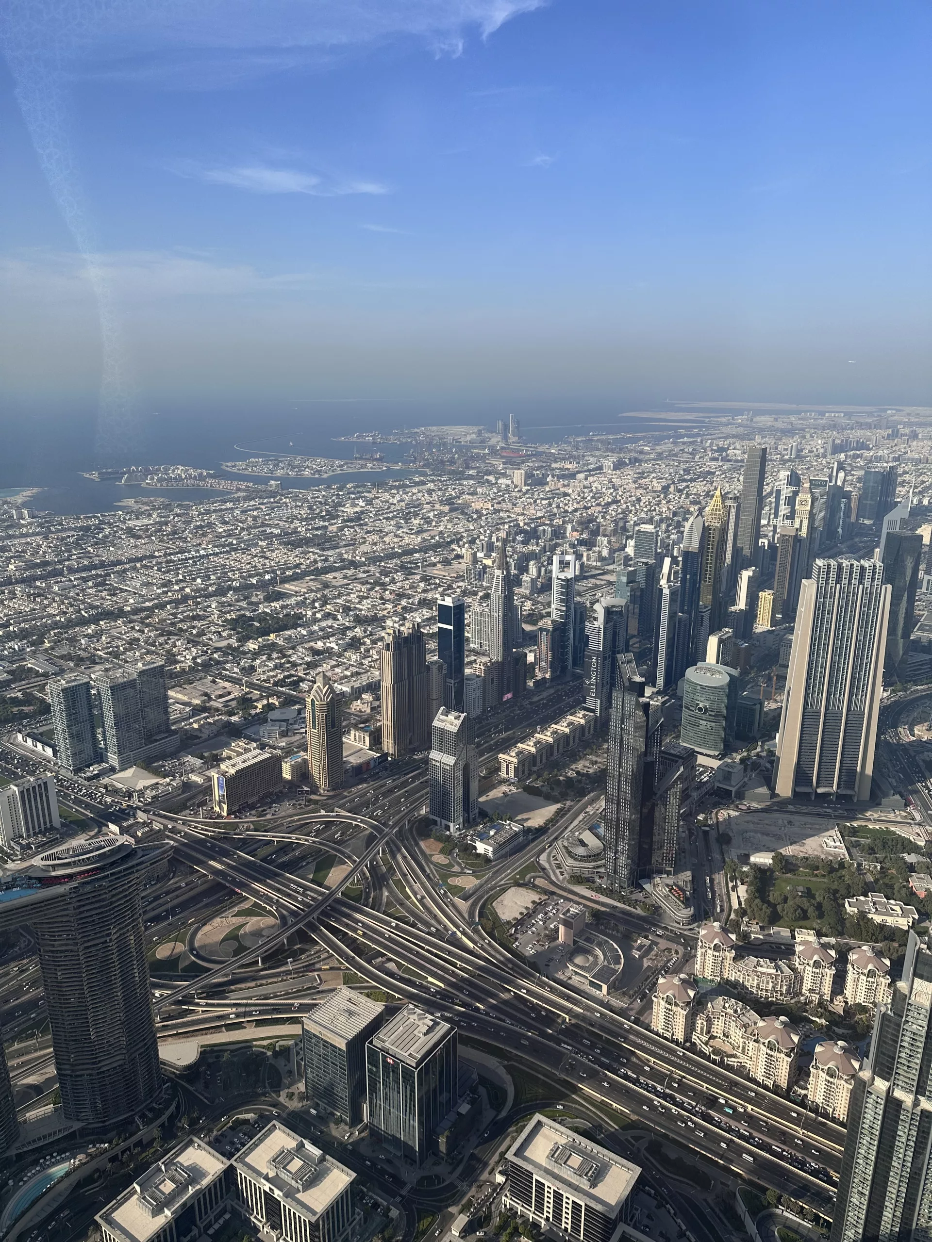 Aussicht vom Burj Khalifa in Richtung Jumeirah, Dubai