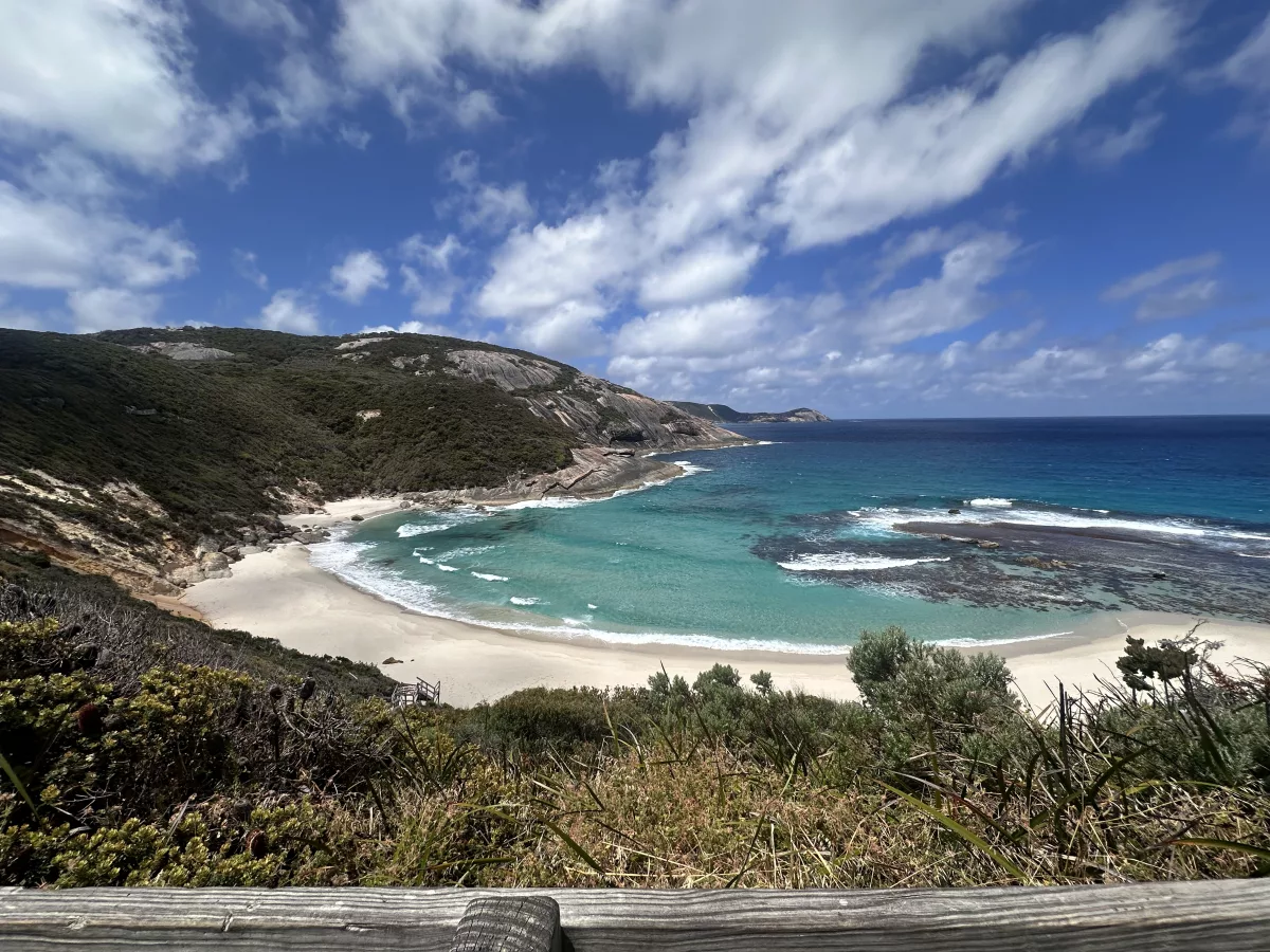 Der Salmon Beach von oben Der Salmon Beach von oben