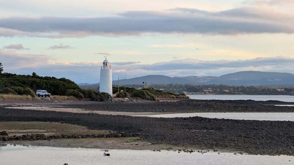 Noch ein Blick auf den Leuchtturm von Low Head Blick auf den Leuchtturm von Low Head