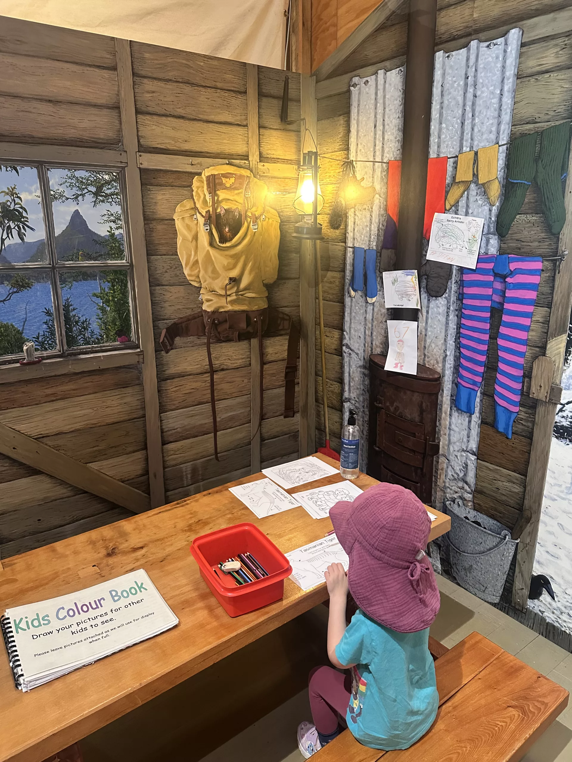 Im Visitor Center gibt es auch eine Malecke für Kinder