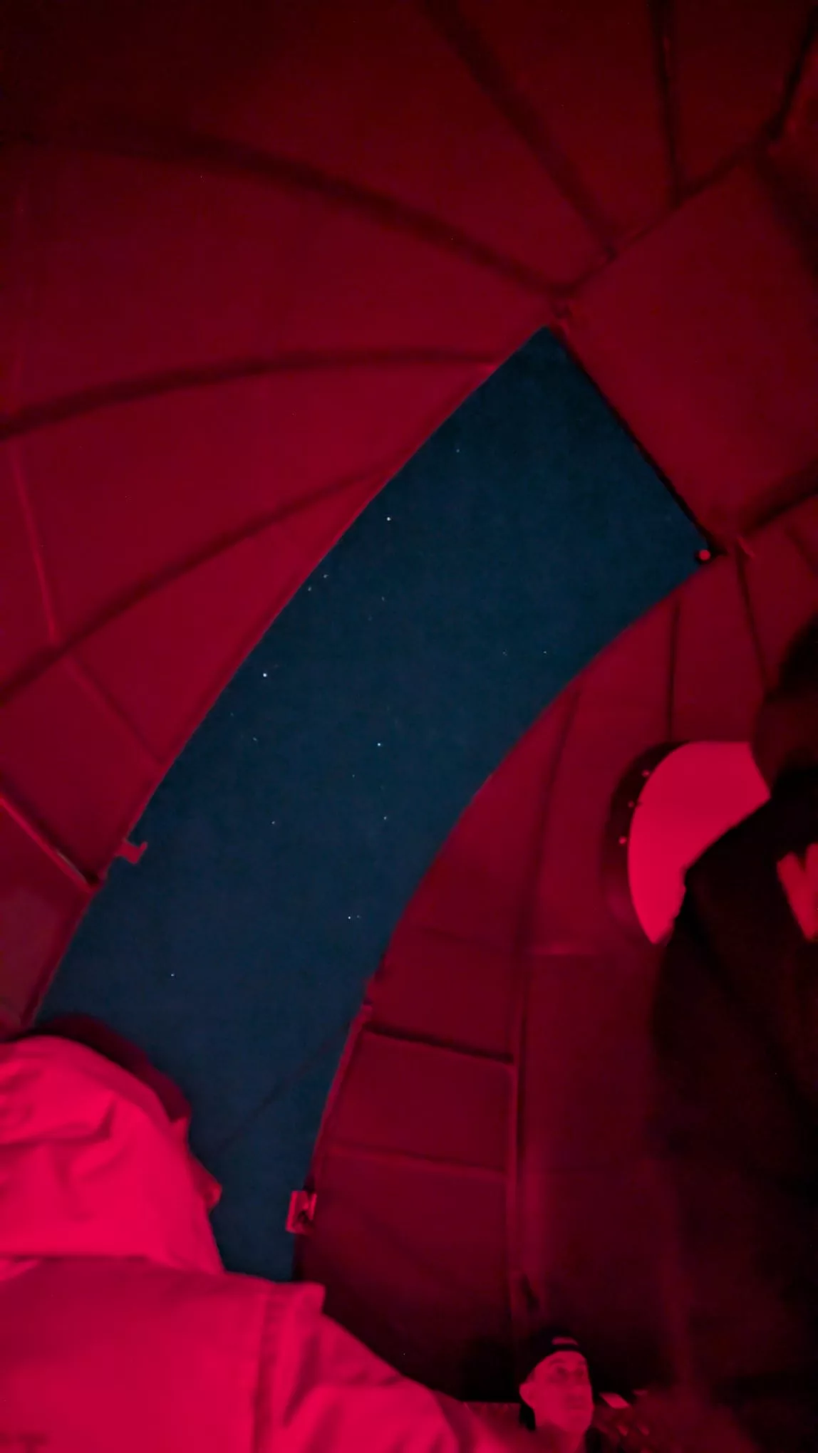 Blick aus einem der Observatorien bei Nacht