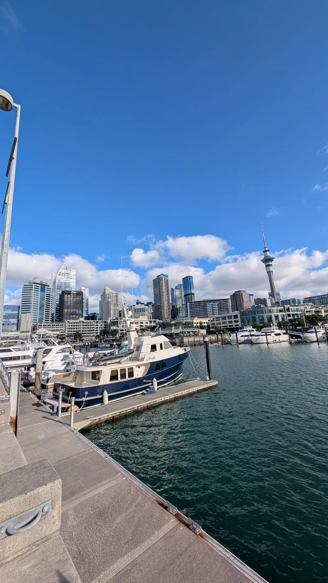 Vom Hafen aus kann man die Skyline perfekt sehen
