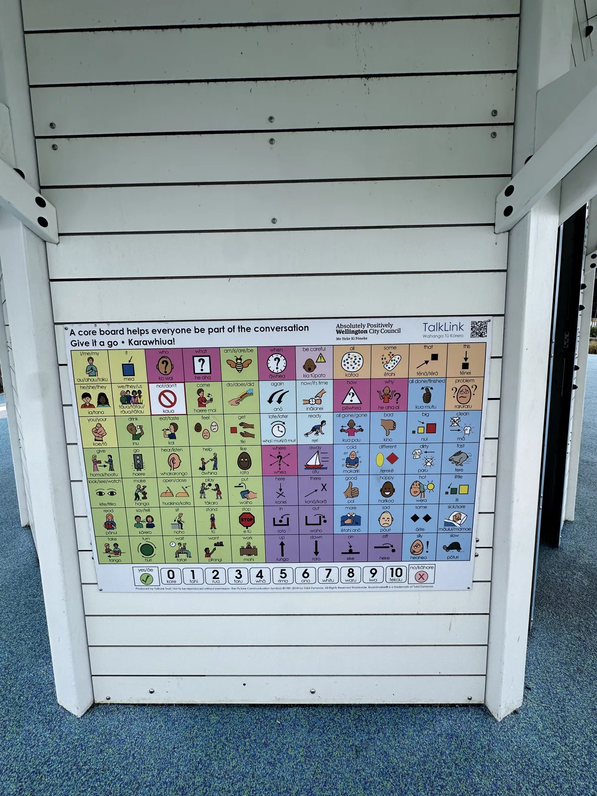 Diese Übersetzungstafeln gibt es in Neuseeland auf vielen Spielplätzen