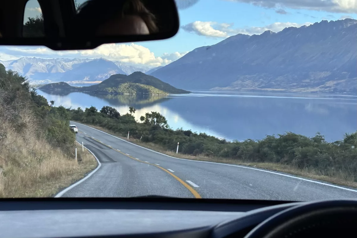 Ausblick auf der Fahrt von Queenstown nach Glenorchy