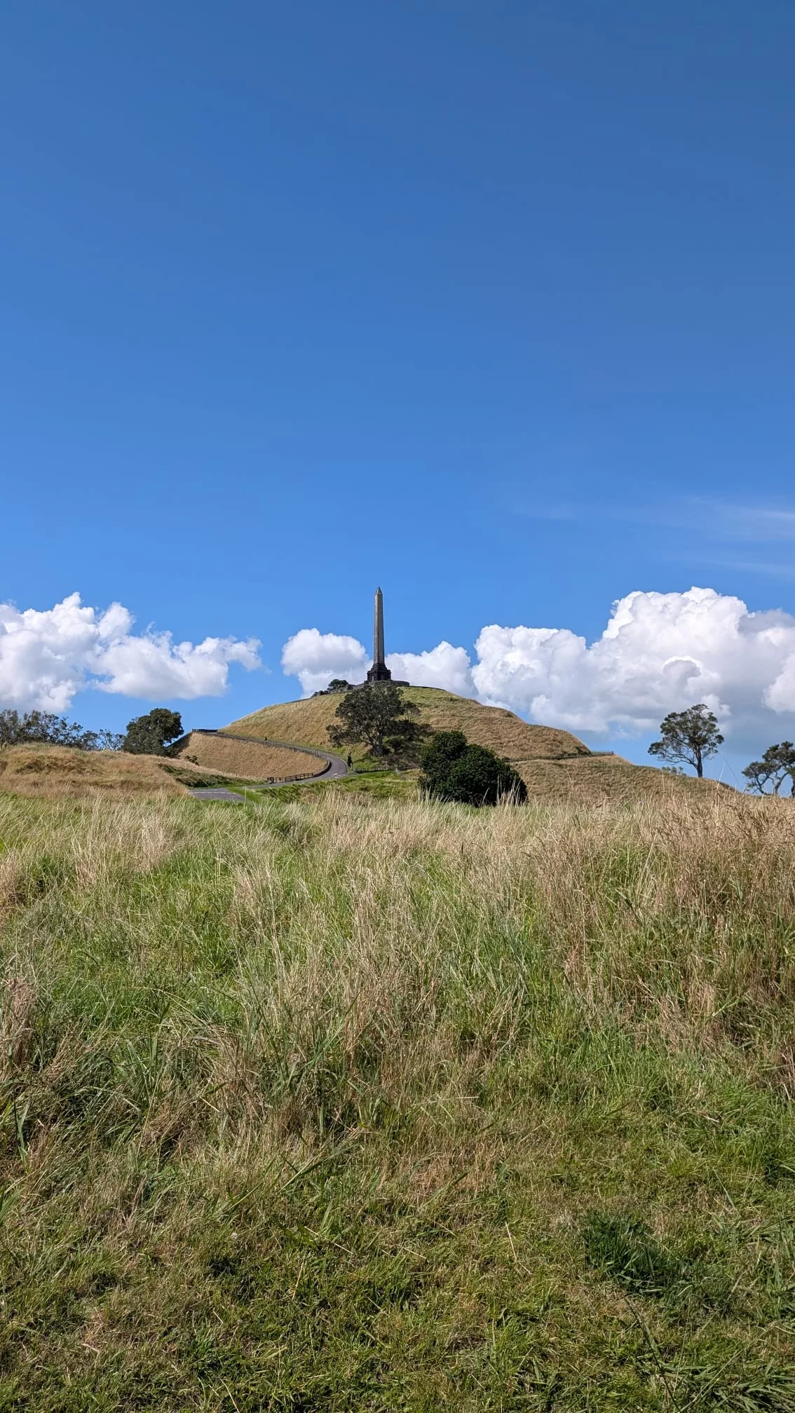 Der One Tree Hill mit seinem großen Obelisken