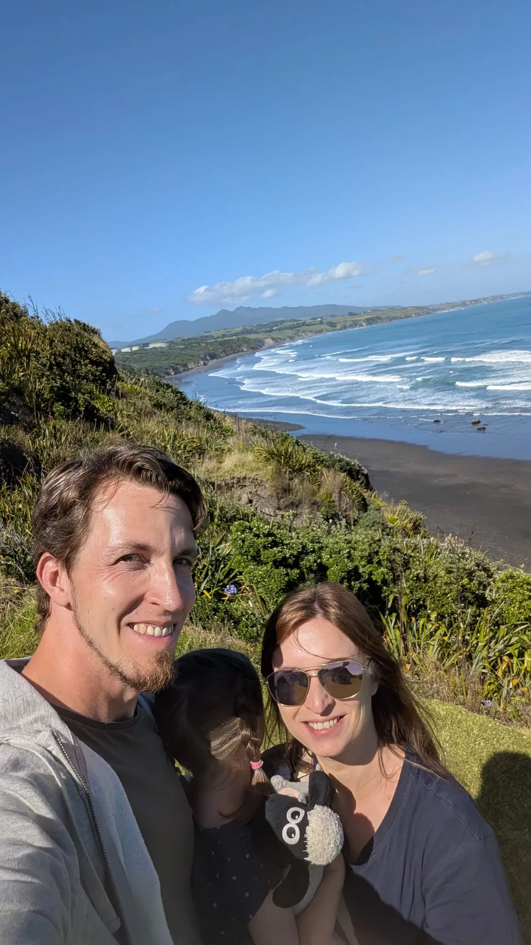 Wir und der Back Beach unter uns