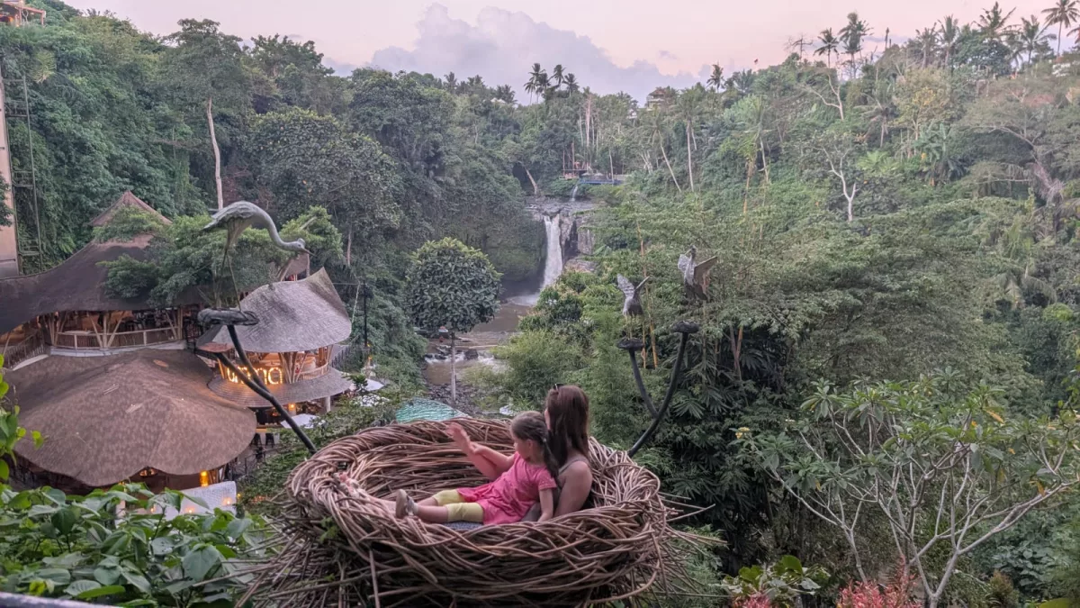 Vogelnest-Fotospot am Tegenungan Wasserfall