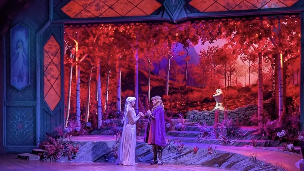 Treffen mit Anna und Elsa im Playhouse in the Woods Treffen mit Anna und Elsa im playhouse in the Woods