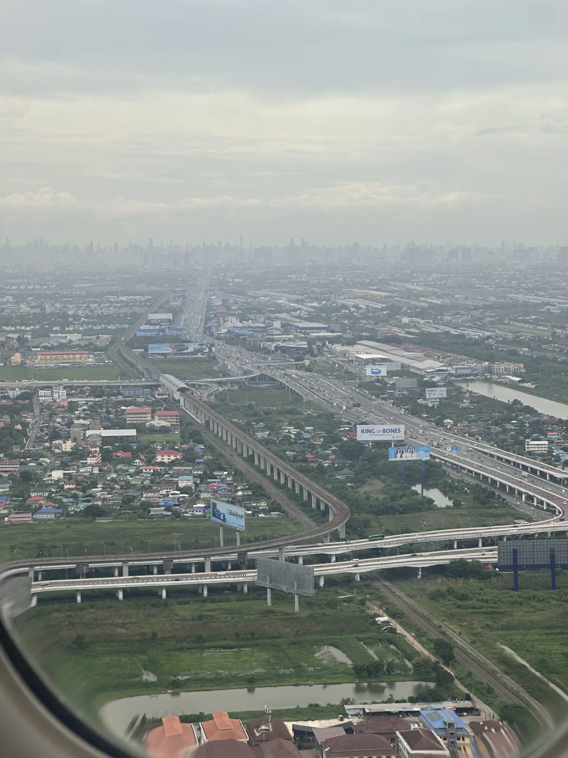 Anflug auf den Flughafen von Bangkok
