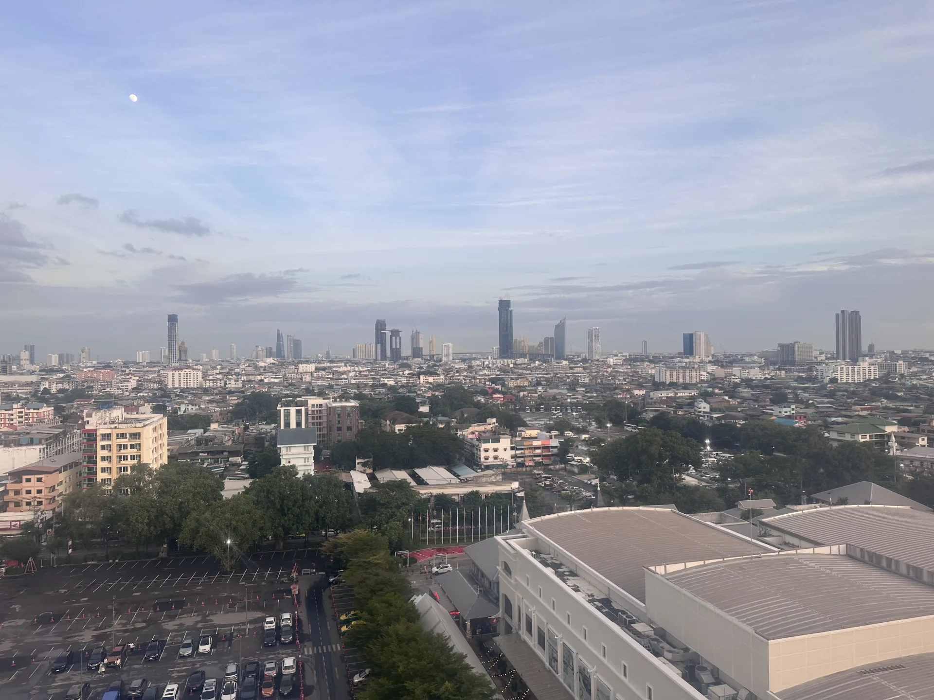 Aussicht vom Riesenrad an der Asiatique Riverfront Bangkok