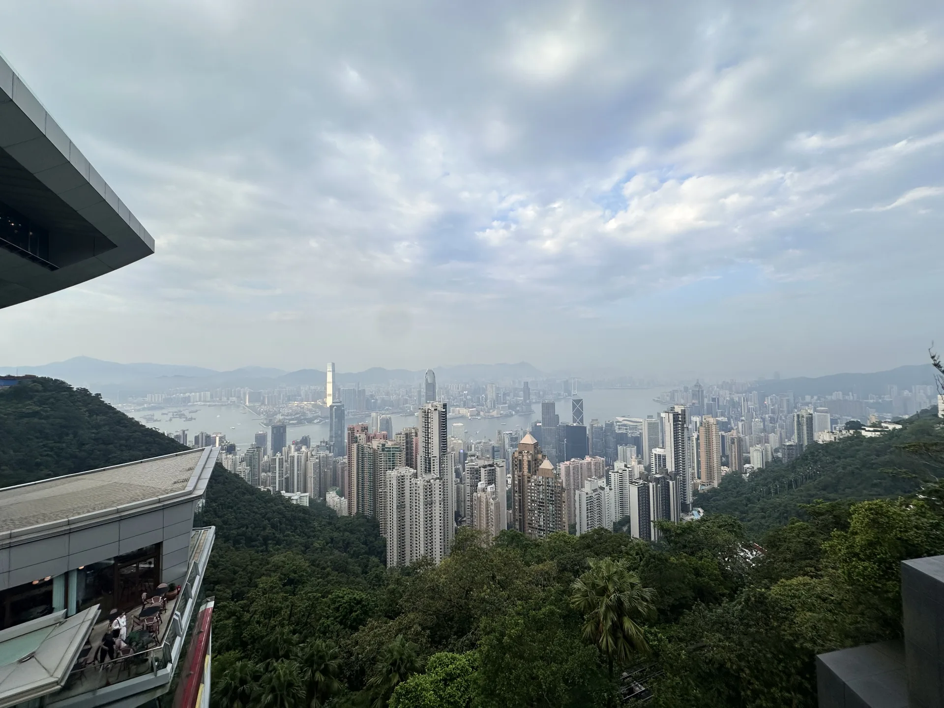 Aussicht auf Hongkong von der Victoria Peak Galleria aus